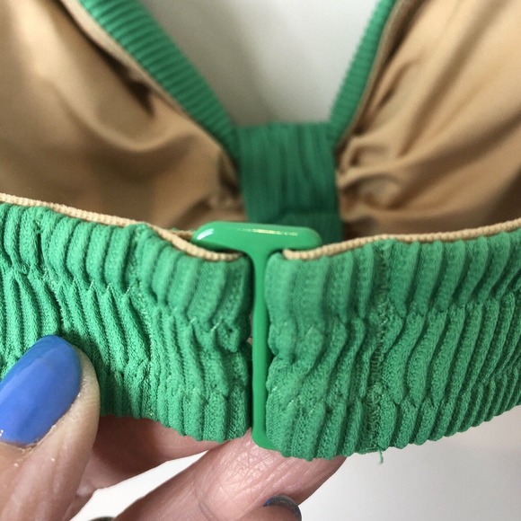 Old Navy NWT Women's Cinched Front Bikini Top Removable Pads in Emerald Reef 2X - Picture 5 of 8
